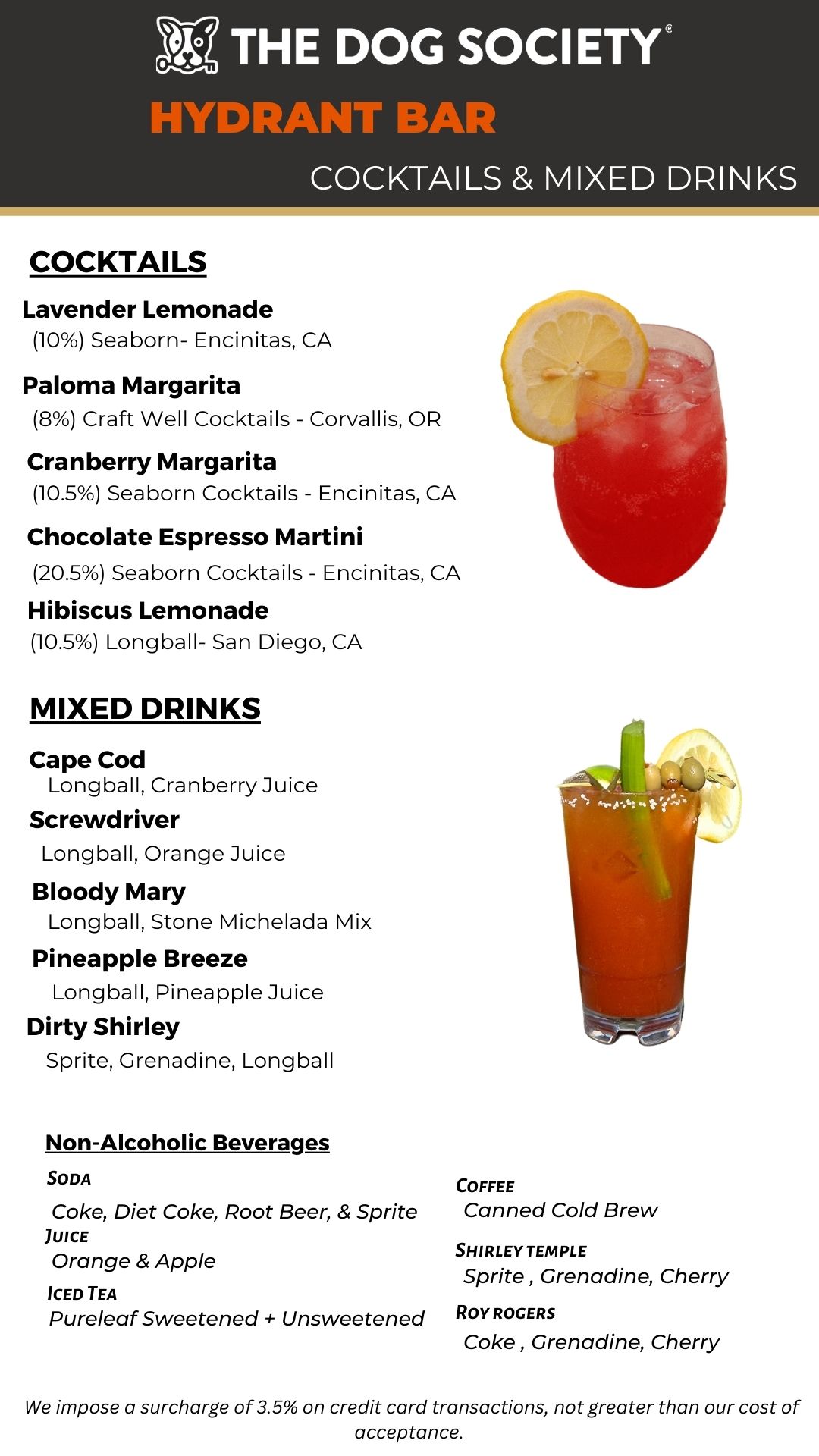 Cocktails and mixed drinks